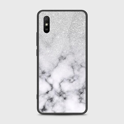 Xiaomi Redmi 9i Cover - White Marble Series - HQ Ultra Shine Premium Infinity Glass Soft Silicon Borders Case