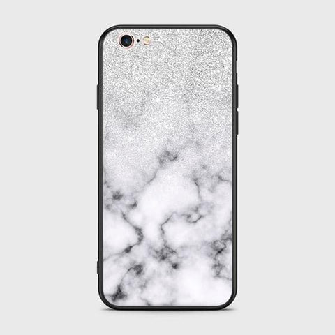 iPhone 6s Plus / 6 Plus Cover - White Marble Series - HQ Ultra Shine Premium Infinity Glass Soft Silicon Borders Case
