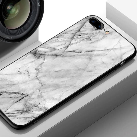 Realme C1 Cover - White Marble Series - HQ Ultra Shine Premium Infinity Glass Soft Silicon Borders Case