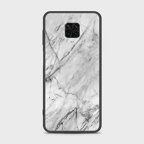 Xiaomi Redmi Note 9S Cover - White Marble Series - HQ Ultra Shine Premium Infinity Glass Soft Silicon Borders Case