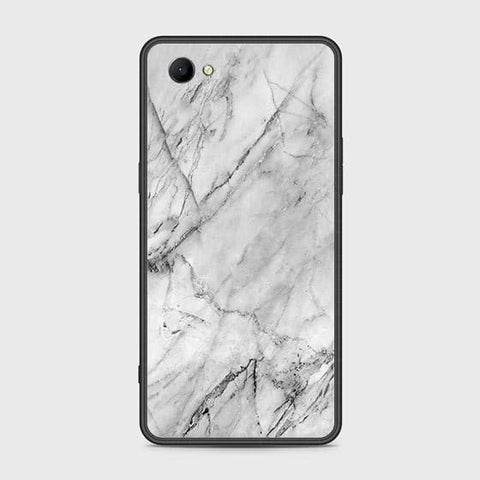 Oppo A3 Cover - White Marble Series - HQ Ultra Shine Premium Infinity Glass Soft Silicon Borders Case