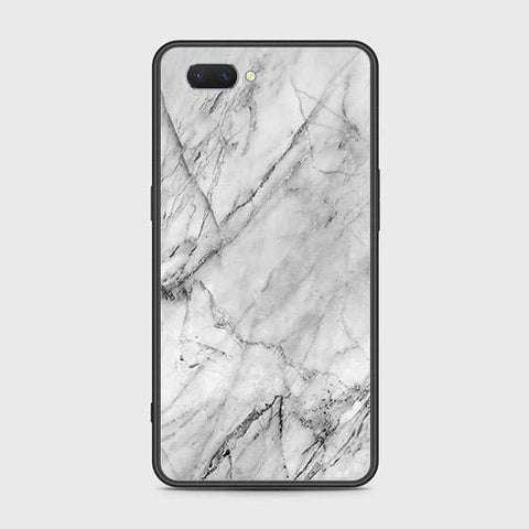 Realme C1 Cover - White Marble Series - HQ Ultra Shine Premium Infinity Glass Soft Silicon Borders Case