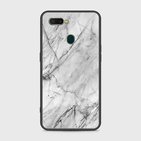 Oppo A11k Cover - White Marble Series - HQ Ultra Shine Premium Infinity Glass Soft Silicon Borders Case