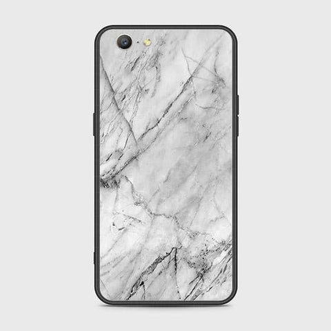 Oppo A39 Cover - White Marble Series - HQ Ultra Shine Premium Infinity Glass Soft Silicon Borders Case