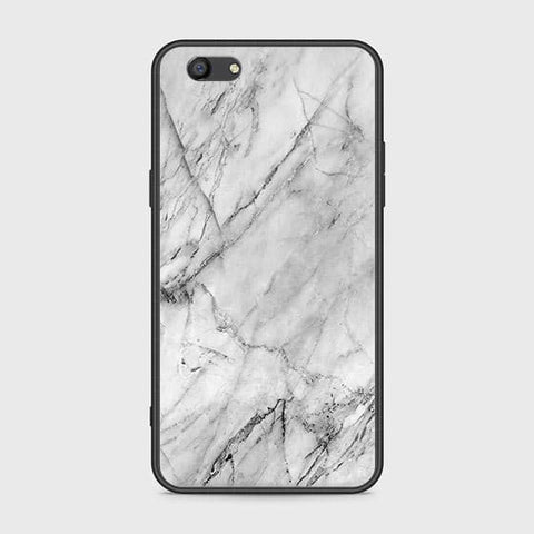 Oppo A77 Cover - White Marble Series - HQ Ultra Shine Premium Infinity Glass Soft Silicon Borders Case