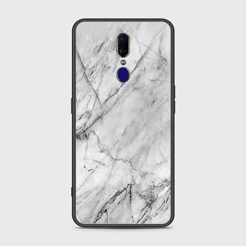 Oppo A9 Cover - White Marble Series - HQ Ultra Shine Premium Infinity Glass Soft Silicon Borders Case