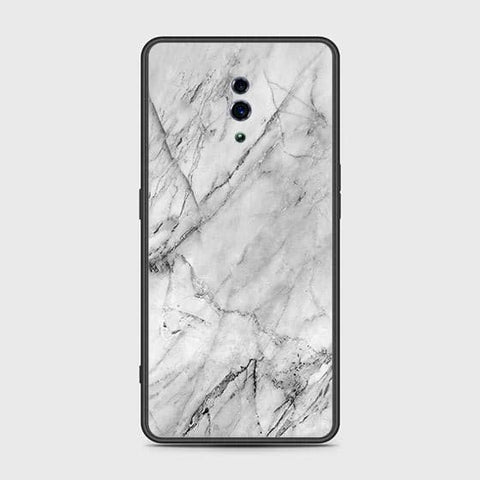 Oppo Reno Cover - White Marble Series - HQ Ultra Shine Premium Infinity Glass Soft Silicon Borders Case