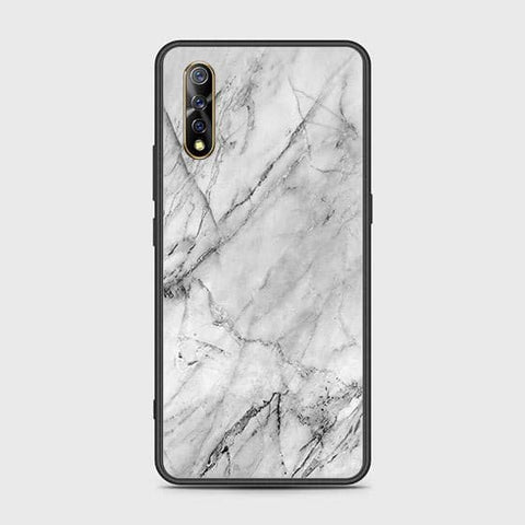 Vivo S1 Cover - White Marble Series - HQ Ultra Shine Premium Infinity Glass Soft Silicon Borders Case