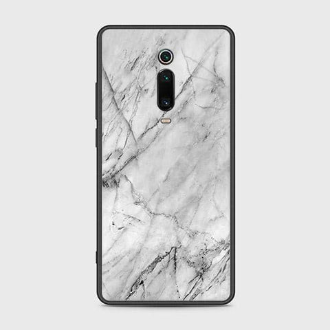 Xiaomi Mi 9T Cover - White Marble Series - HQ Ultra Shine Premium Infinity Glass Soft Silicon Borders Case