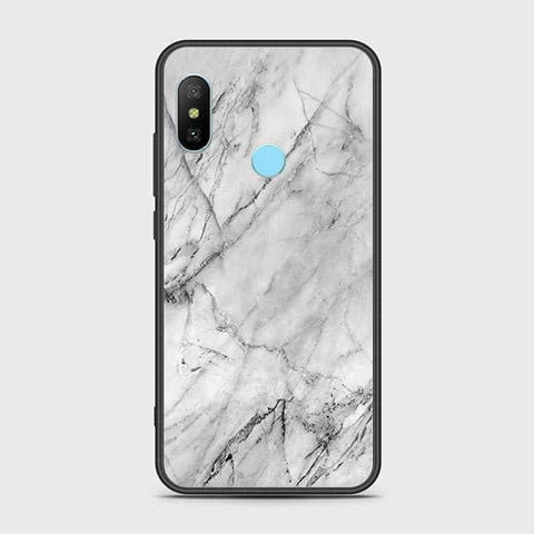 Xiaomi Redmi Note 6 Pro Cover - White Marble Series - HQ Ultra Shine Premium Infinity Glass Soft Silicon Borders Case