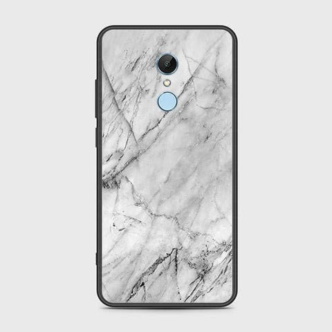 Xiaomi Redmi Note 5 / Redmi 5 Plus Cover - White Marble Series - HQ Ultra Shine Premium Infinity Glass Soft Silicon Borders Case