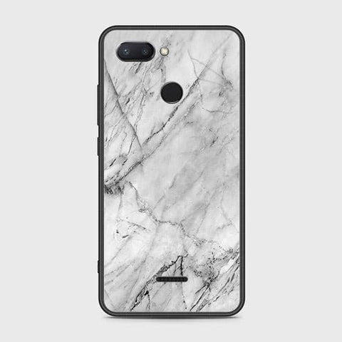 Xiaomi Redmi 6 Cover - White Marble Series - HQ Ultra Shine Premium Infinity Glass Soft Silicon Borders Case