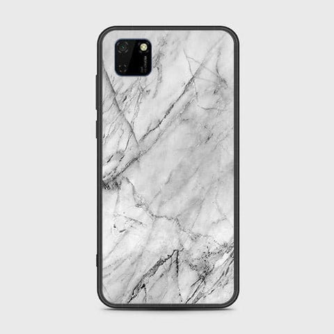 Honor 9S Cover - White Marble Series - HQ Ultra Shine Premium Infinity Glass Soft Silicon Borders Case