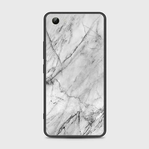 Vivo Y81 Cover - White Marble Series - HQ Ultra Shine Premium Infinity Glass Soft Silicon Borders Case