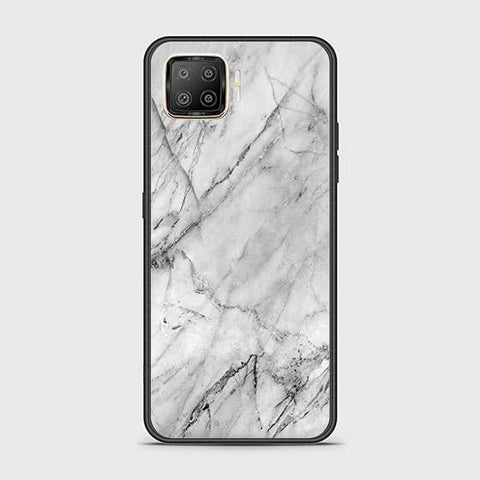 Oppo A93 Cover - White Marble Series - HQ Ultra Shine Premium Infinity Glass Soft Silicon Borders Case