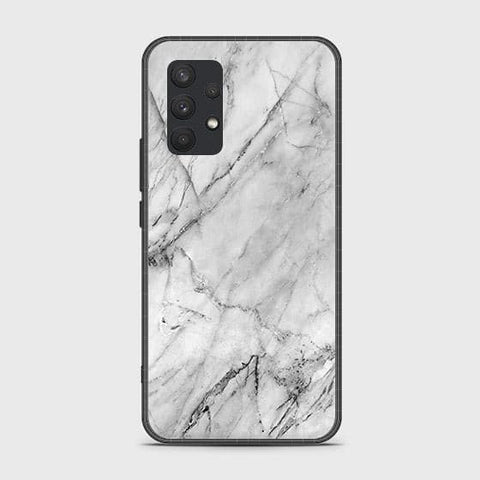 Samsung Galaxy A32 4G Cover - White Marble Series - HQ Ultra Shine Premium Infinity Glass Soft Silicon Borders Case