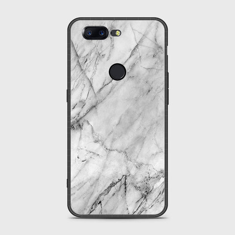 OnePlus 5T Cover- White Marble Series - HQ Ultra Shine Premium Infinity Glass Soft Silicon Borders Case