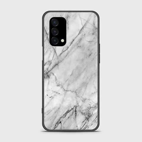 OnePlus Nord N200 5G Cover- White Marble Series - HQ Ultra Shine Premium Infinity Glass Soft Silicon Borders Case