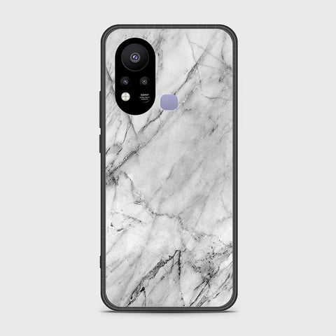 Infinix Hot 11s Cover- White Marble Series - HQ Ultra Shine Premium Infinity Glass Soft Silicon Borders Case