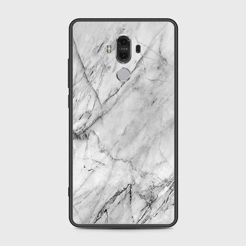 Huawei Mate 9 Cover - White Marble Series - HQ Ultra Shine Premium Infinity Glass Soft Silicon Borders Case