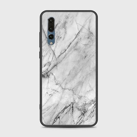 Huawei P20 Pro Cover - White Marble Series - HQ Ultra Shine Premium Infinity Glass Soft Silicon Borders Case