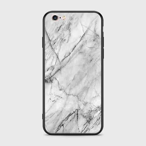 iPhone 6s Plus / 6 Plus Cover - White Marble Series - HQ Ultra Shine Premium Infinity Glass Soft Silicon Borders Case