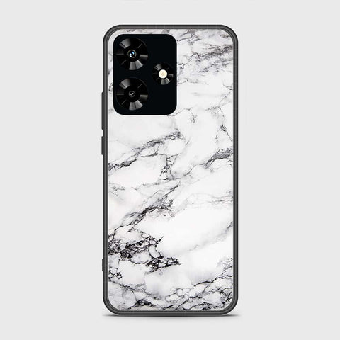 Infinix Hot 30 Cover- White Marble Series - HQ Ultra Shine Premium Infinity Glass Soft Silicon Borders Case (Fast Delivery)(FS)