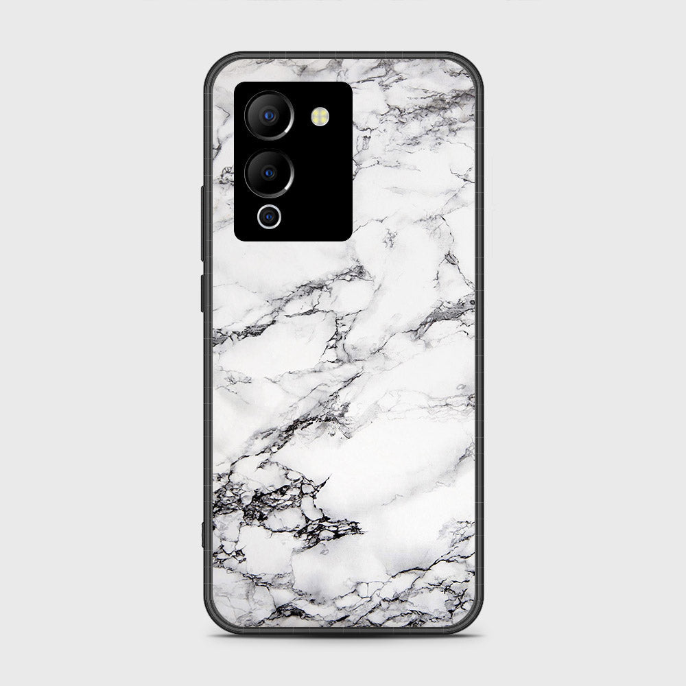 Infinix Note 12 G96 Cover- White Marble Series - HQ Ultra Shine Premium Infinity Glass Soft Silicon Borders Case