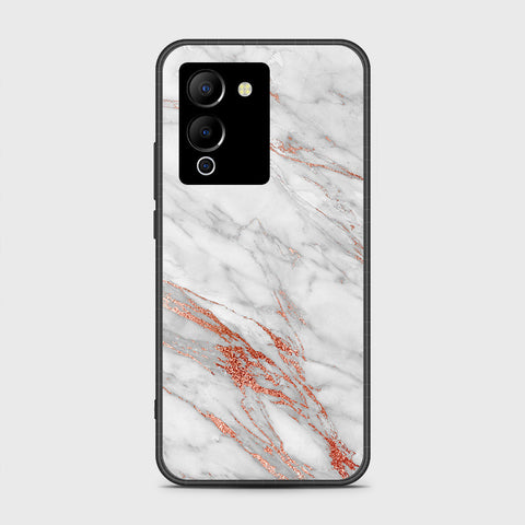 Infinix Note 12 G96 Cover- White Marble Series - HQ Ultra Shine Premium Infinity Glass Soft Silicon Borders Case