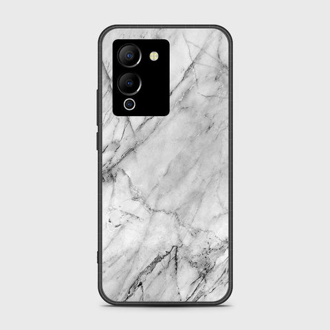 Infinix Note 12 G96 Cover- White Marble Series - HQ Ultra Shine Premium Infinity Glass Soft Silicon Borders Case