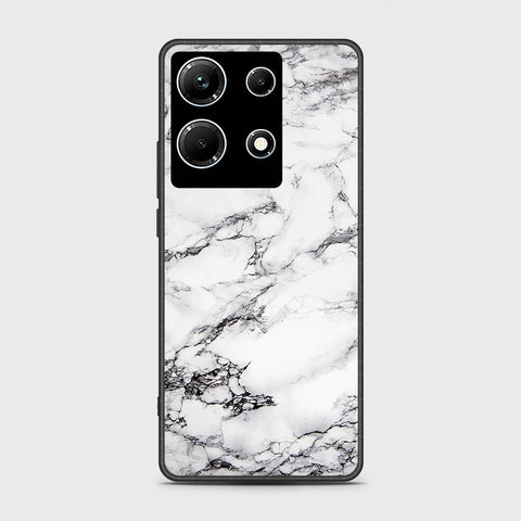 Infinix Note 30 Pro Cover- White Marble Series - HQ Ultra Shine Premium Infinity Glass Soft Silicon Borders Case