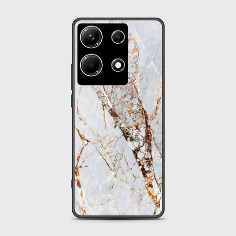 Infinix Note 30 Pro Cover- White Marble Series - HQ Ultra Shine Premium Infinity Glass Soft Silicon Borders Case