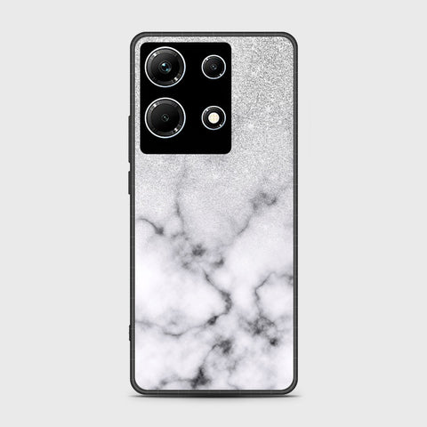 Infinix Note 30 Pro Cover- White Marble Series - HQ Ultra Shine Premium Infinity Glass Soft Silicon Borders Case