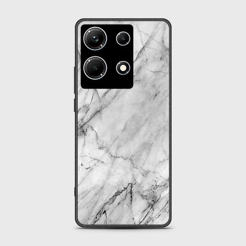 Infinix Note 30 Pro Cover- White Marble Series - HQ Ultra Shine Premium Infinity Glass Soft Silicon Borders Case