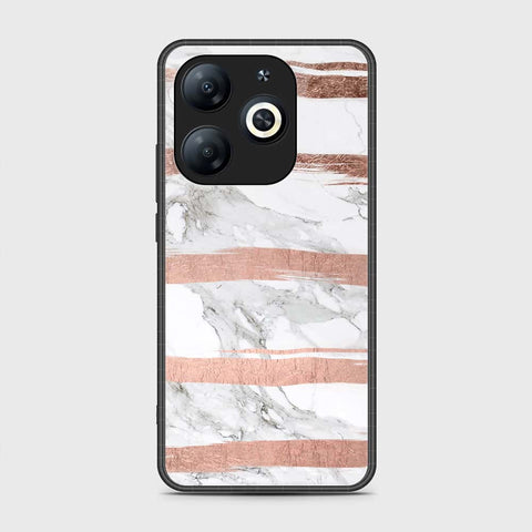 Tecno Pop 8 Cover- White Marble Series - HQ Ultra Shine Premium Infinity Glass Soft Silicon Borders Case