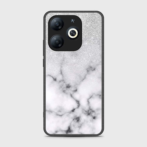 Tecno Pop 8 Cover- White Marble Series - HQ Ultra Shine Premium Infinity Glass Soft Silicon Borders Case