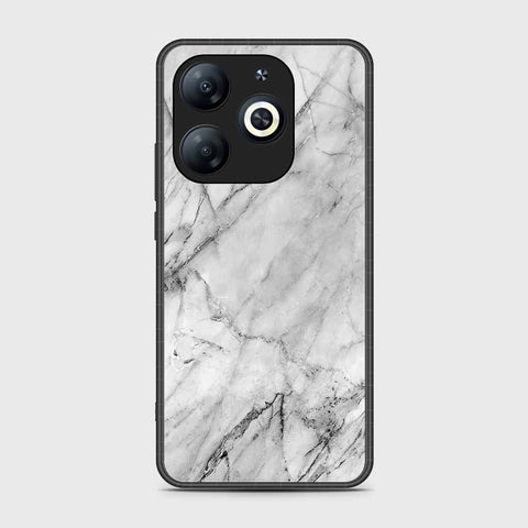 Tecno Pop 8 Cover- White Marble Series - HQ Ultra Shine Premium Infinity Glass Soft Silicon Borders Case