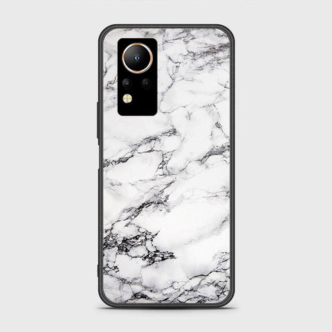 Infinix Note 12 Cover- White Marble Series - HQ Ultra Shine Premium Infinity Glass Soft Silicon Borders Case