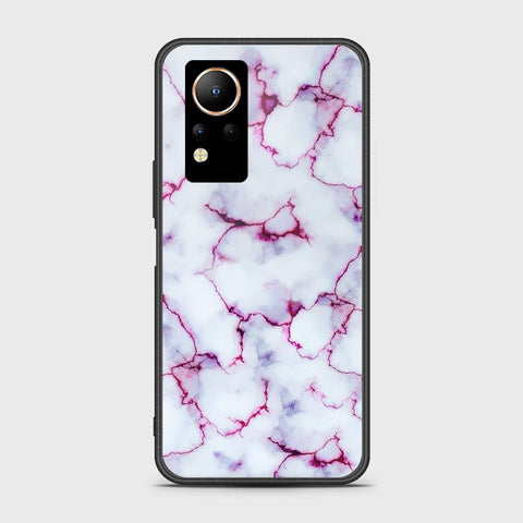 Infinix Note 12 Cover- White Marble Series - HQ Ultra Shine Premium Infinity Glass Soft Silicon Borders Case
