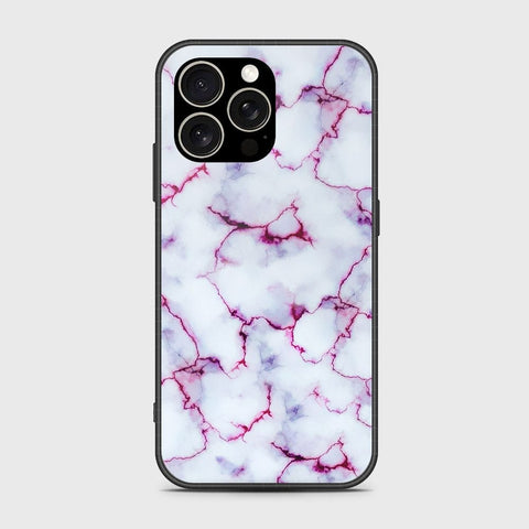 iPhone 15 Pro Cover- White Marble Series - HQ Ultra Shine Premium Infinity Glass Soft Silicon Borders Case