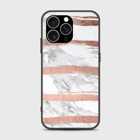 iPhone 15 Pro Cover- White Marble Series - HQ Ultra Shine Premium Infinity Glass Soft Silicon Borders Case
