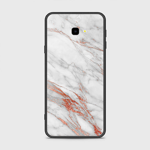 Samsung Galaxy J7 Prime Cover- White Marble Series - HQ Ultra Shine Premium Infinity Glass Soft Silicon Borders Case