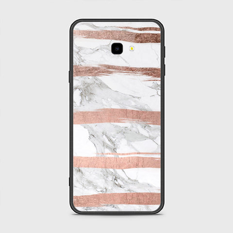 Samsung Galaxy J7 Prime Cover- White Marble Series - HQ Ultra Shine Premium Infinity Glass Soft Silicon Borders Case