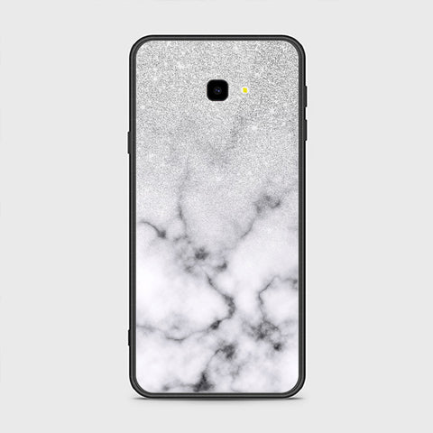 Samsung Galaxy J4 Plus Cover- White Marble Series - HQ Ultra Shine Premium Infinity Glass Soft Silicon Borders Case