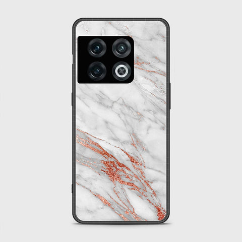 OnePlus 10 Pro Cover- White Marble Series - HQ Ultra Shine Premium Infinity Glass Soft Silicon Borders Case