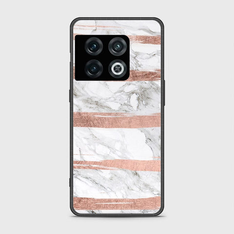 OnePlus 10 Pro Cover- White Marble Series - HQ Ultra Shine Premium Infinity Glass Soft Silicon Borders Case