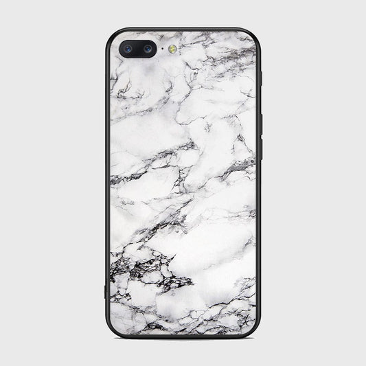 OnePlus 5 Cover- White Marble Series - HQ Ultra Shine Premium Infinity Glass Soft Silicon Borders Case