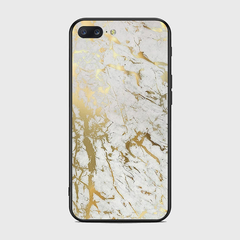 OnePlus 5 Cover- White Marble Series - HQ Ultra Shine Premium Infinity Glass Soft Silicon Borders Case