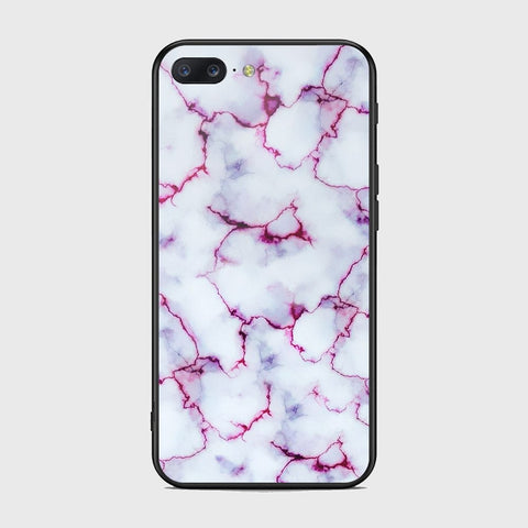 OnePlus 5 Cover- White Marble Series - HQ Ultra Shine Premium Infinity Glass Soft Silicon Borders Case