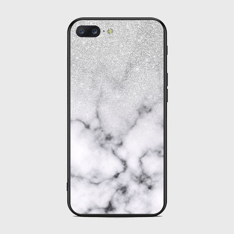 OnePlus 5 Cover- White Marble Series - HQ Ultra Shine Premium Infinity Glass Soft Silicon Borders Case